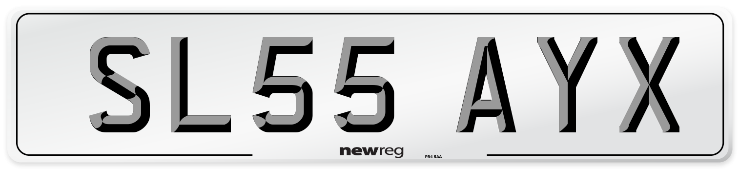 SL55 AYX Number Plate from New Reg